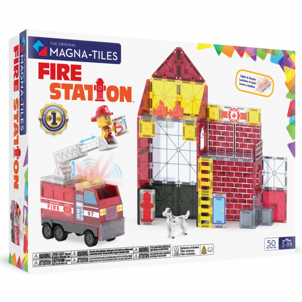 Magna-Tiles Magnetická stavebnice Fire Station 50 dílů
