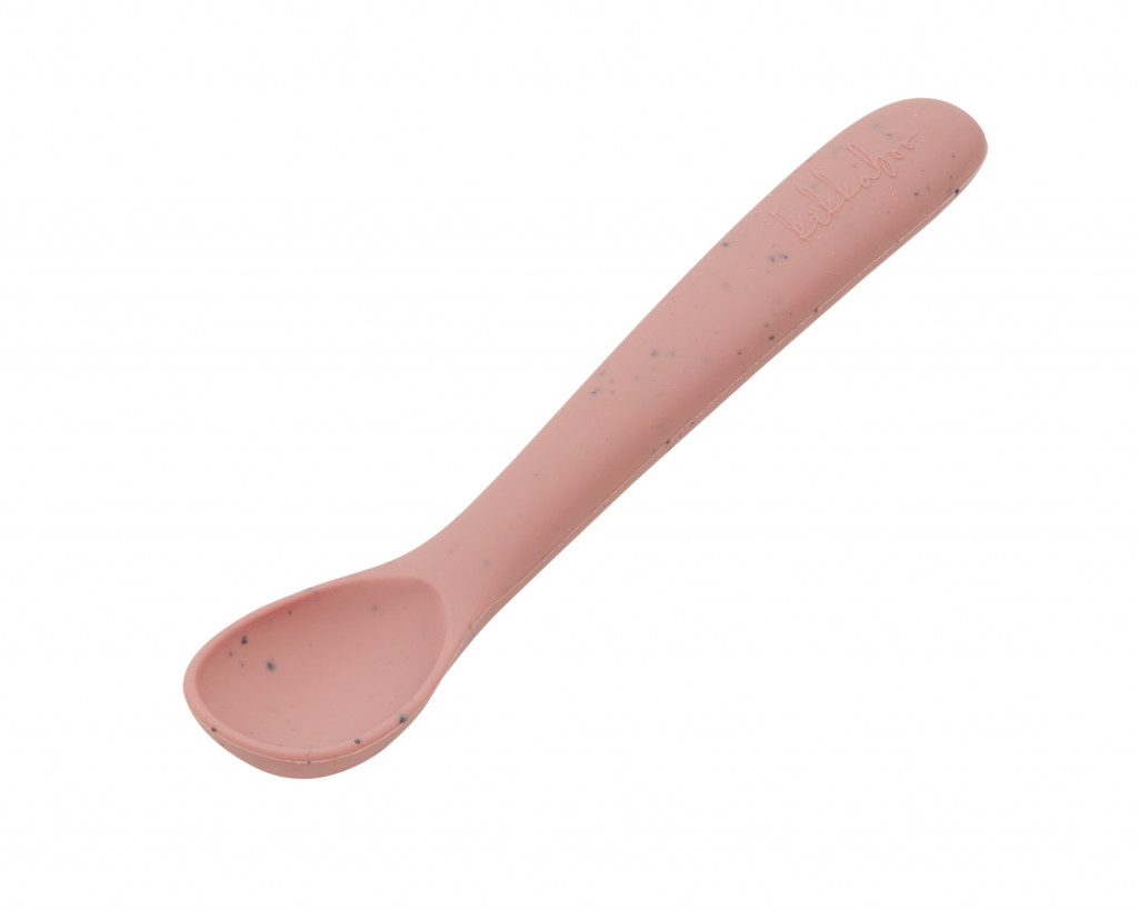 KikkaBoo Lžička Platinum Silicone Blush