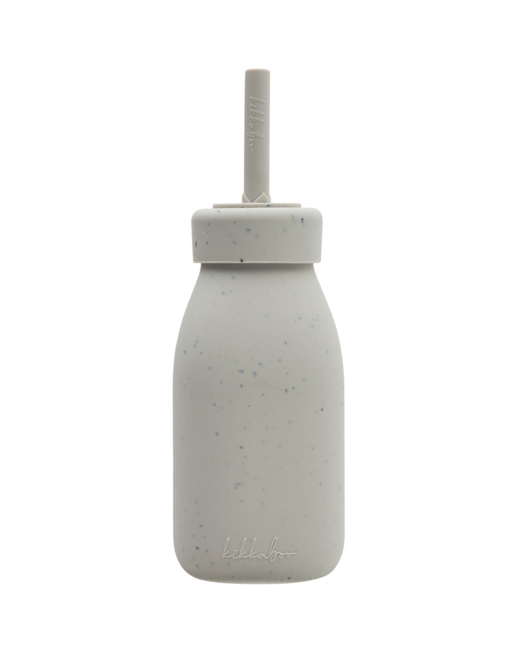 KikkaBoo Láhev s brčkem Platinum Silicone Sand