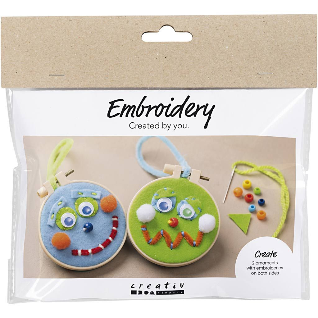 Creativ Company Kreativní sada Mini Craft Kit Embroidery Faces