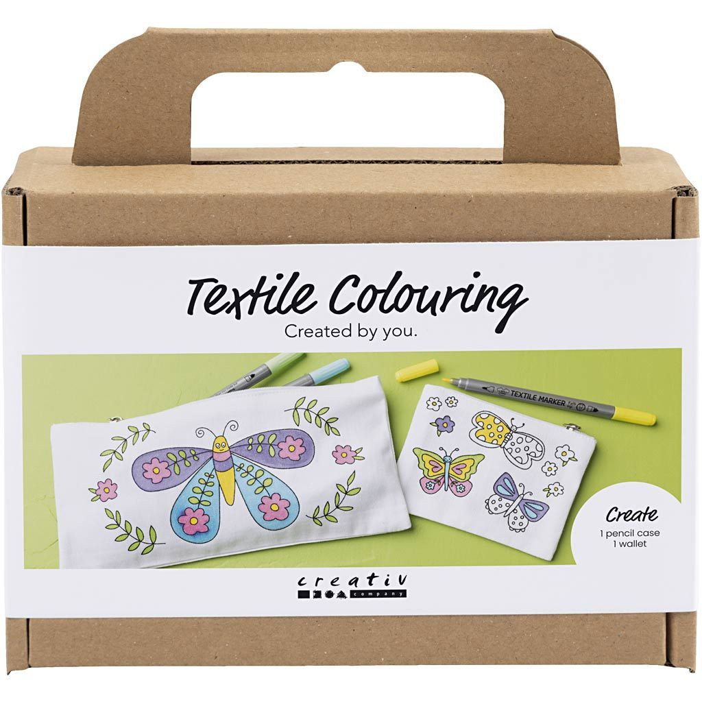 Creativ Company Kreativní sada Mini Craft Kit Textile Colouring Butterflies