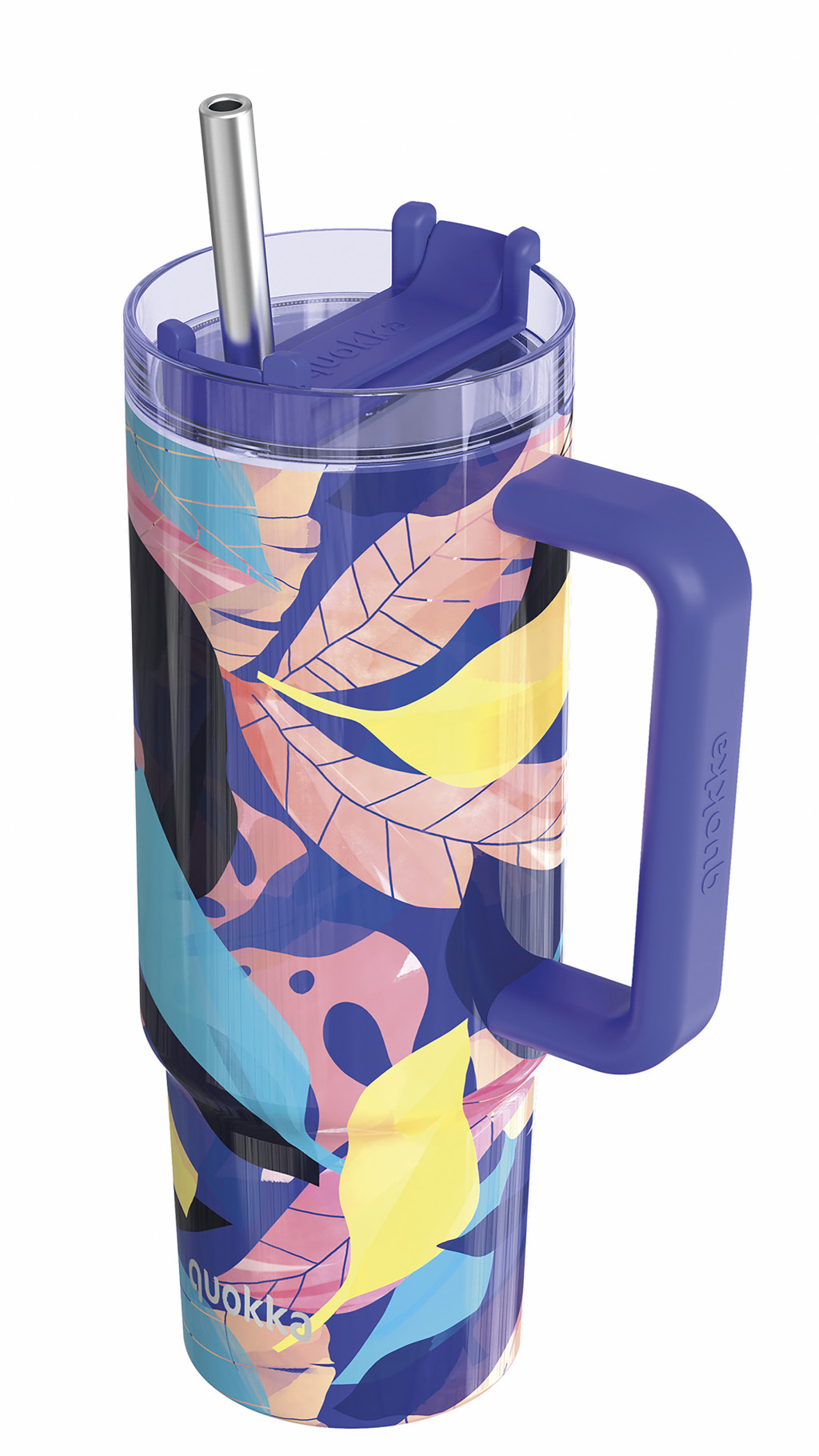 Quokka Nerezový termohrnek s brčkem Vibe Midnight Forest 880 ml