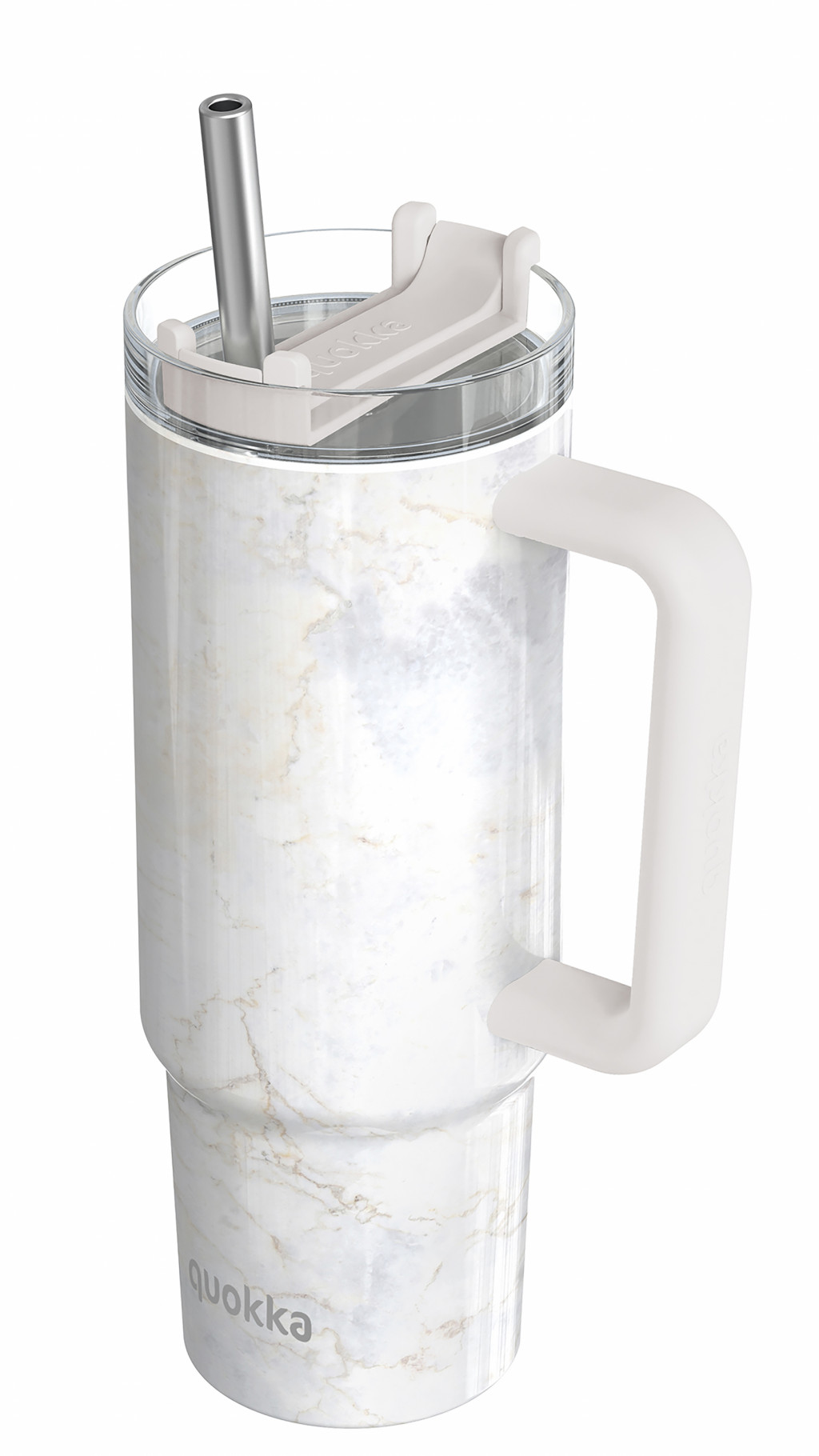 Quokka Nerezový termohrnek s brčkem Vibe Marble 880 ml