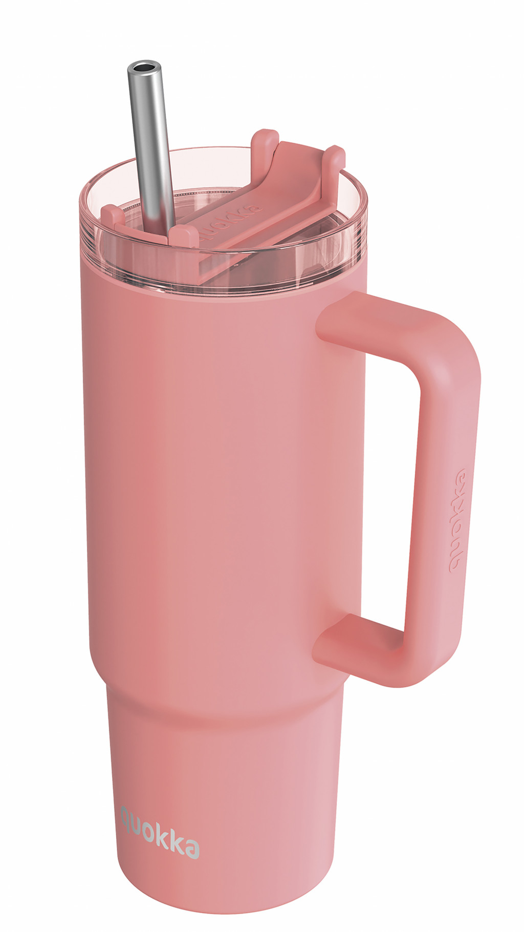 Quokka Nerezový termohrnek s brčkem Vibe Coral 880 ml