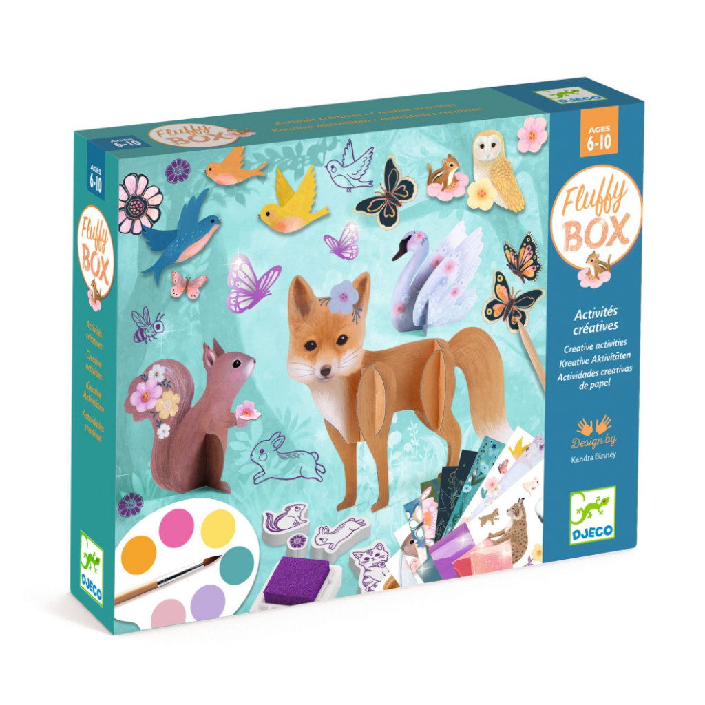 DJECO Fluffy box: veľká kreatívna sada 6 aktivít