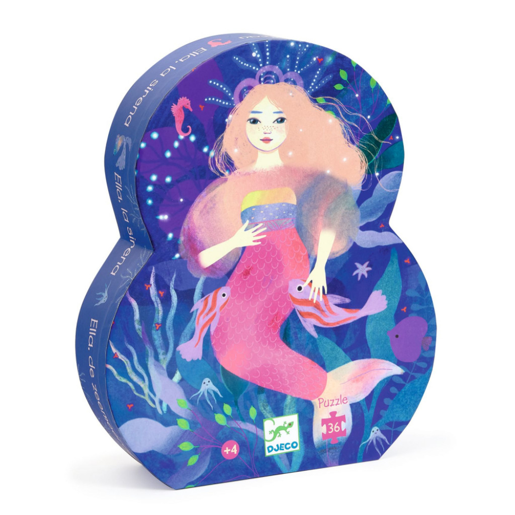 DJECO Siluetové puzzle: Ella, morská panna