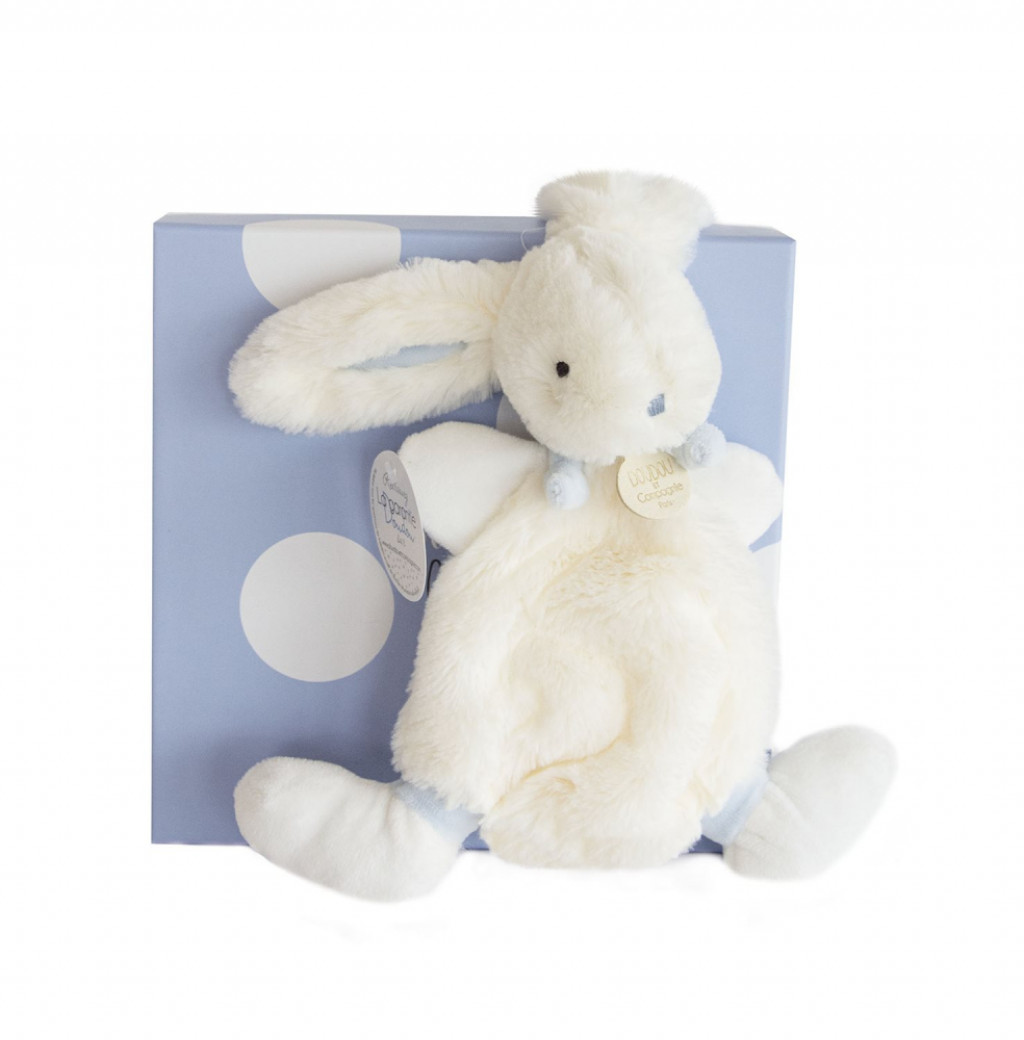 DouDou ET Compagnie DouDou et Compagnie Lapin Bonbon Zajíček modrý PM mojkáčik 26cm