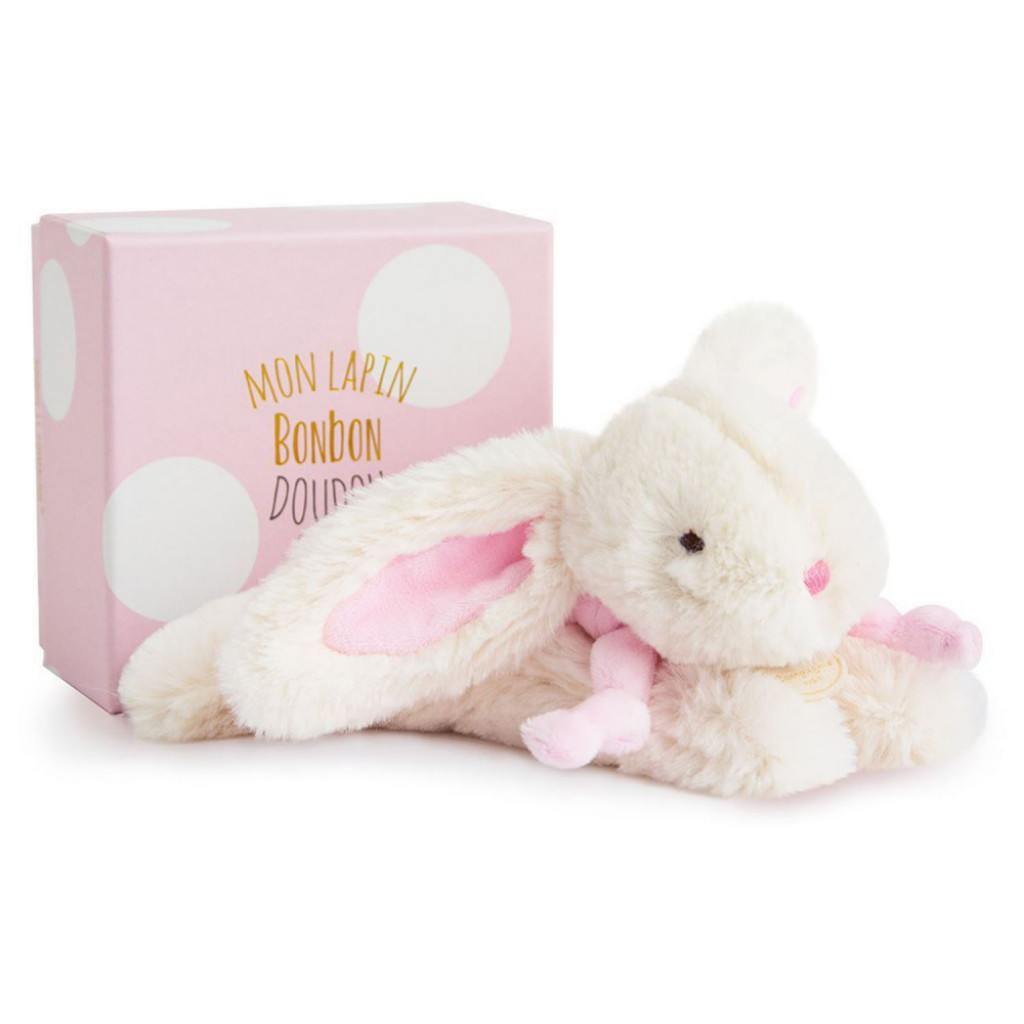 DouDou ET Compagnie DouDou et Compagnie Lapin Bonbon Zajíček růžový PM 20cm