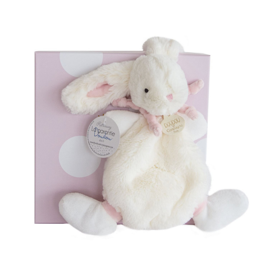 DouDou ET Compagnie DouDou et Compagnie Lapin Bonbon Zajíček růžový PM mojkáčik 26cm
