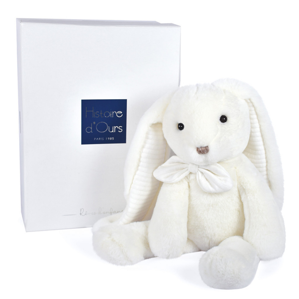 DouDou ET Compagnie DouDou et compagnie plyšový zajíček 40cm - Bílý