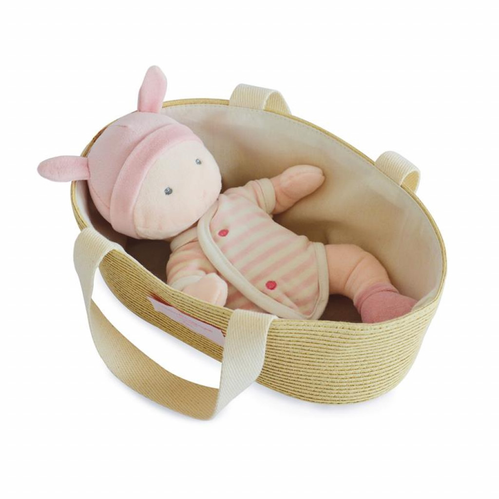 DouDou ET Compagnie Doudou et Compagnie Miminko v košíku růžové