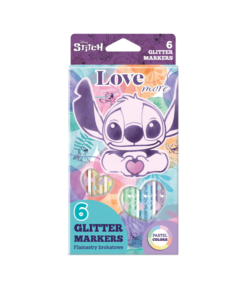 Coolpack Třpytivé fixy Stitch Pastel 6 ks