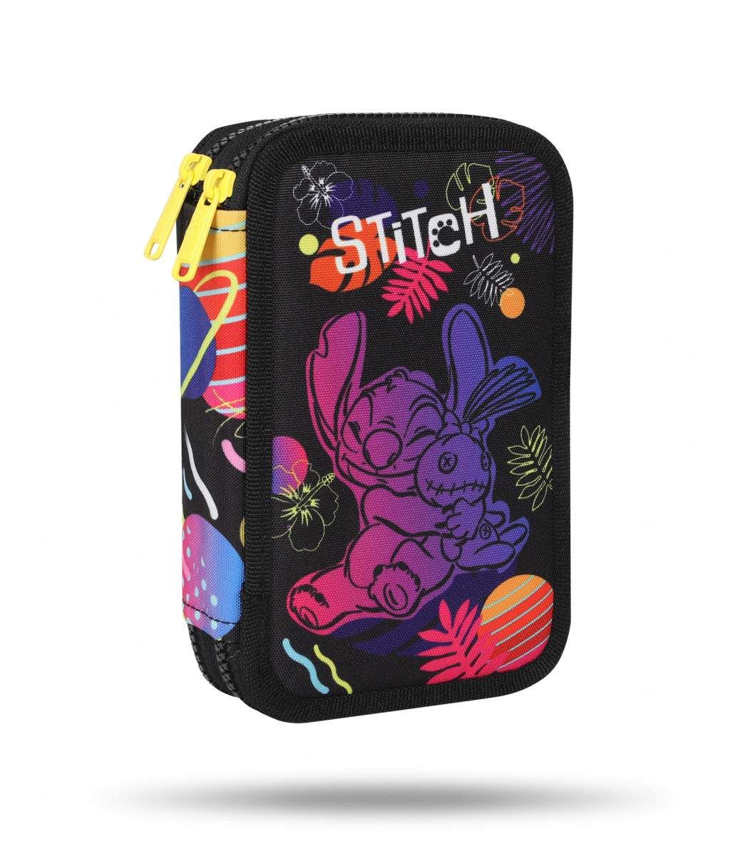 Coolpack Penál Jumper dvoupatrový Stitch Black