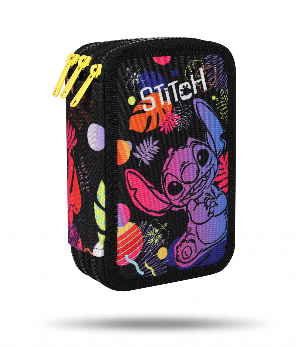 Coolpack Penál Jumper třípatrový Stitch Black