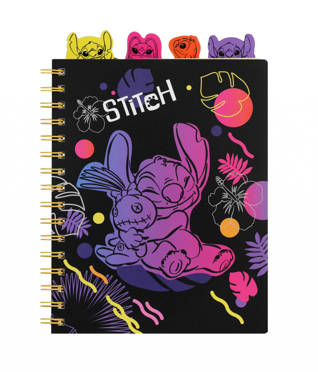 Coolpack Zápisník spirálový A5 se záložkami Stitch Black