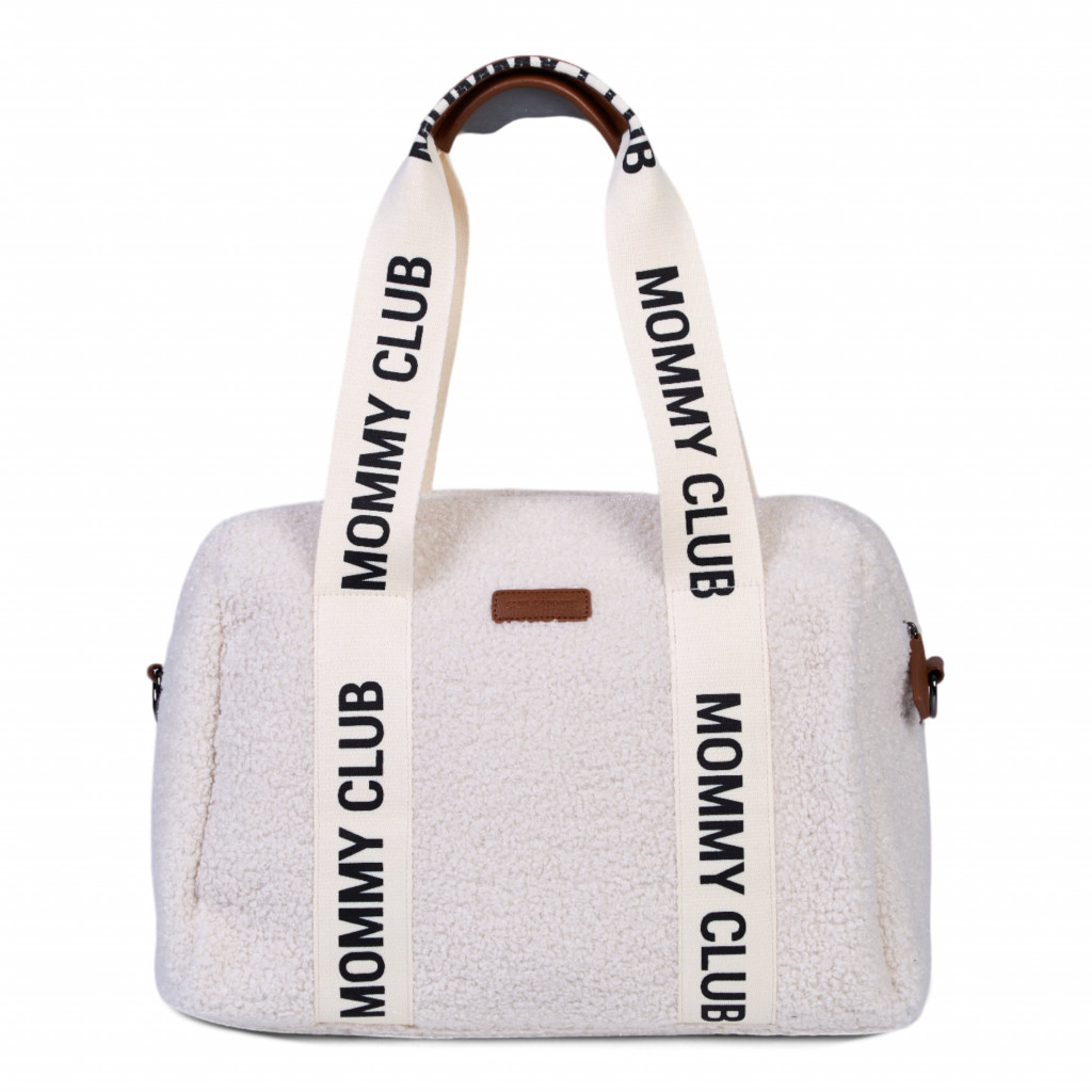 Childhome Přebalovací taška Mommy Club Signature Teddy Off White