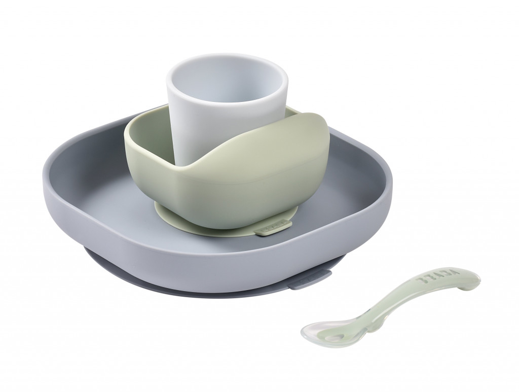 Beaba Jídelní sada silikonová 4-dílná Pebble