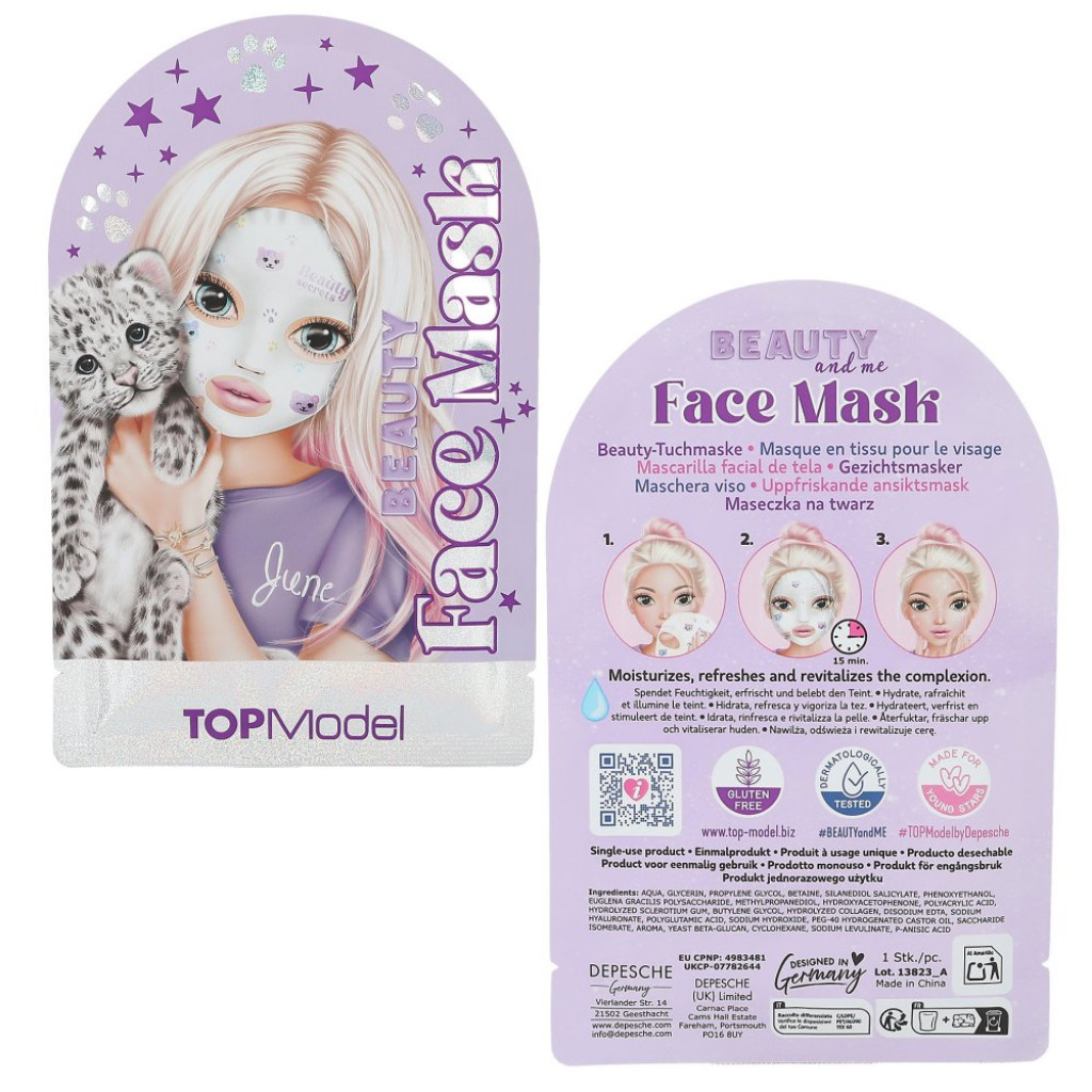Top Model Beauty FACE Mask leopard