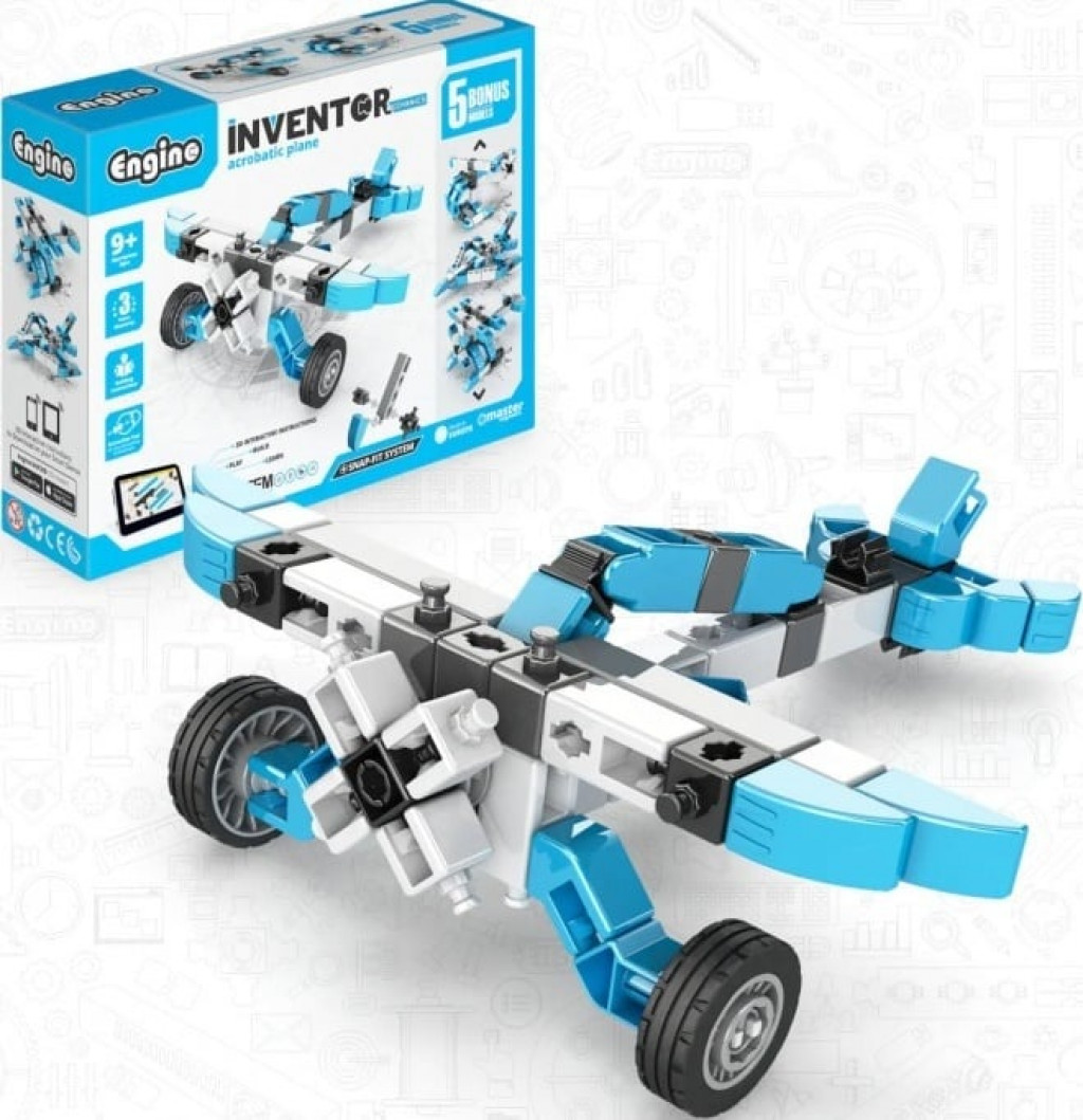 Engino Engino INVENTOR MECHANICS akrobatické lietadlo s 5 bonus modelmi