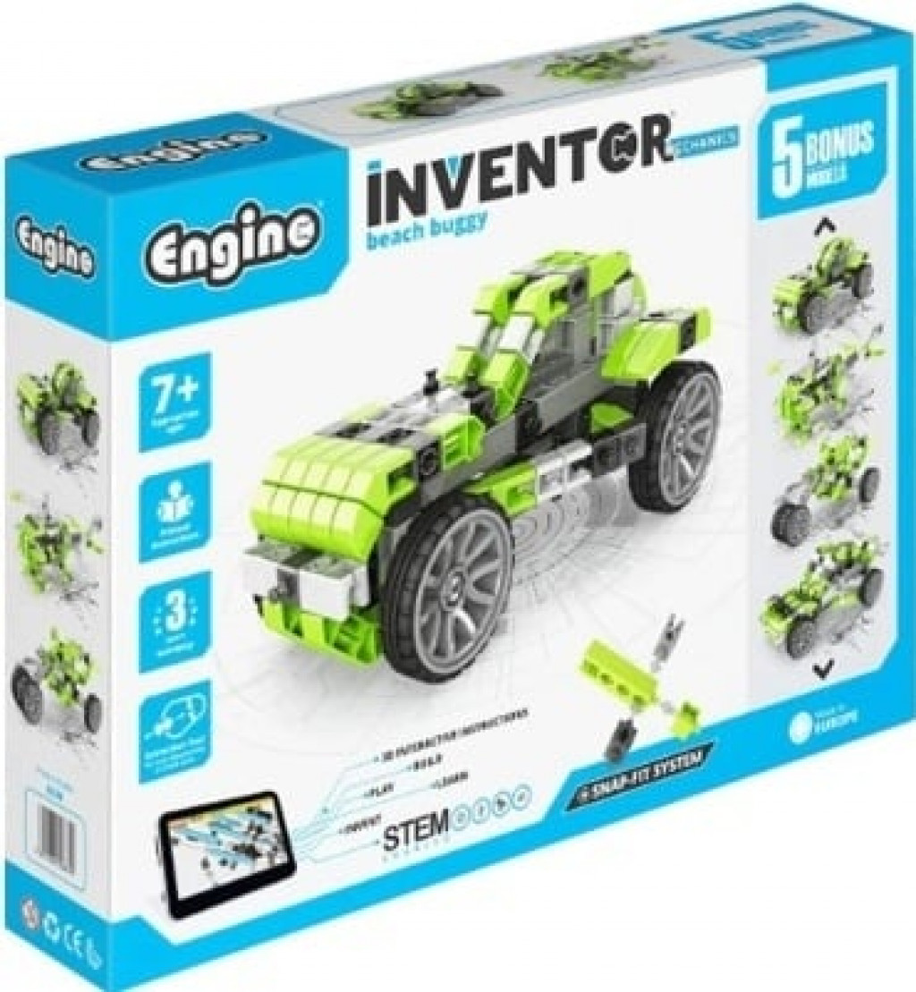 Engino Engino INVENTOR MECHANICS plážová bugina s 5 bonusovými modelmi