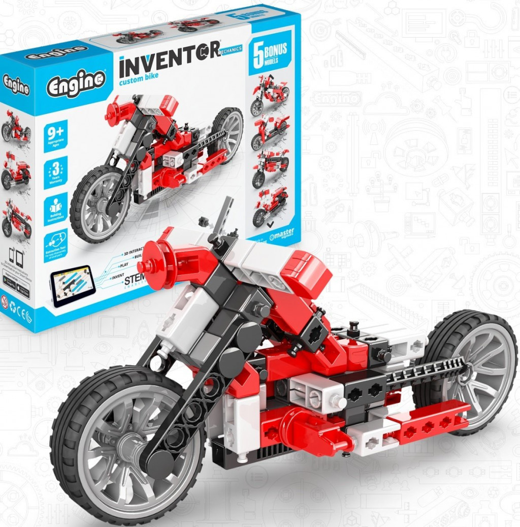 Engino Engino INVENTOR MECHANICS custom bike s 5 bonusovými modelmi