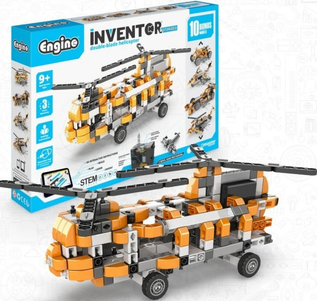 Engino Engino INVENTOR MOTORIZED vrtuľník s 10 bonusovými modelmi