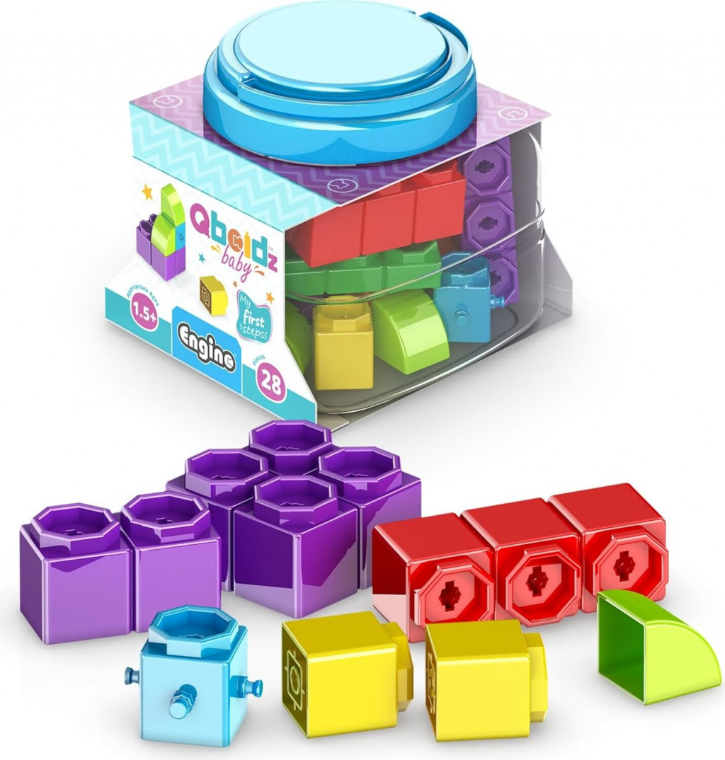Engino Engino BABY QBOIDZ - Moje prvé kroky - malý set (v plastovej vaničke)