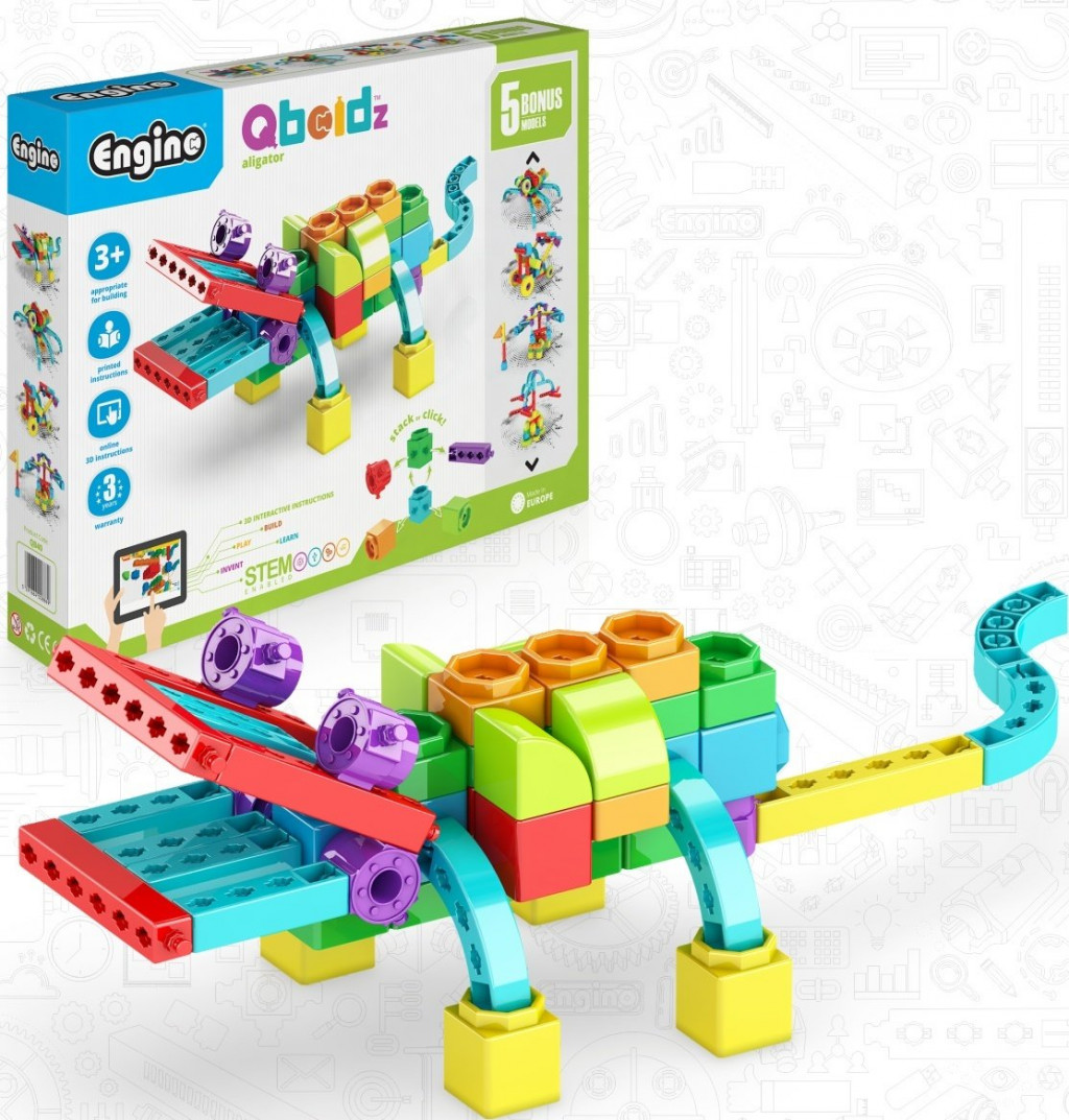 Engino Engino QBOIDZ aligátor s 5 bonusovými modelmi