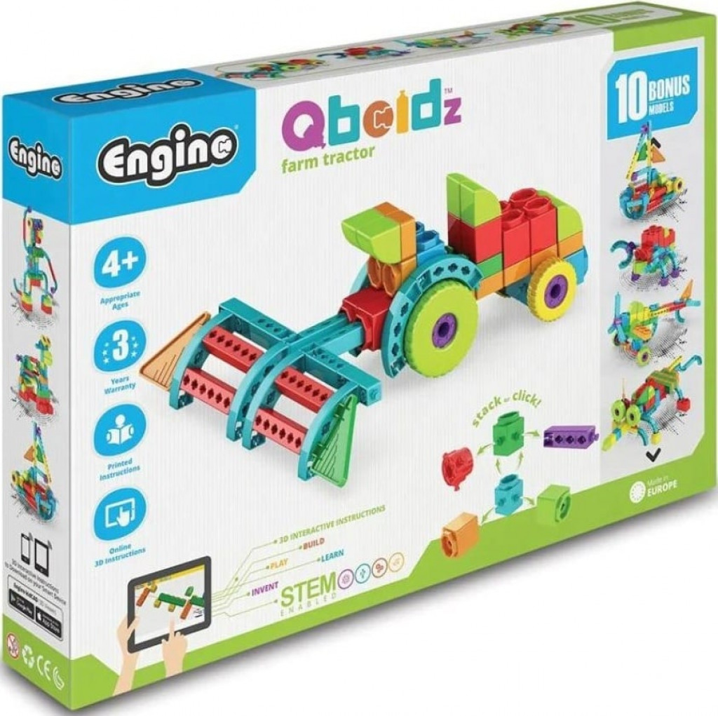Engino Engino QBOIDZ farmársky traktor s 10 bonusovými modelmi