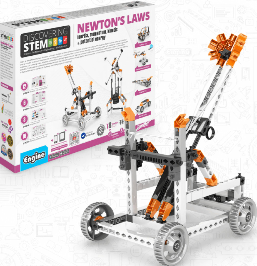 Engino Engino STEM NEWTON's LAWS: Zotrvačnosť, hybnosť, kinetická a potenciálna energia