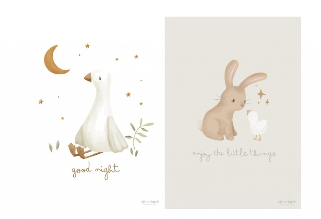 Little Dutch Plakát A3 Husa Newborn Naturals