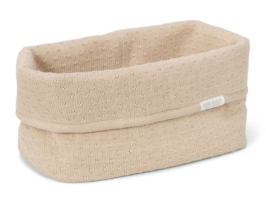 Little Dutch Košík pletený velký Pure Soft Beige