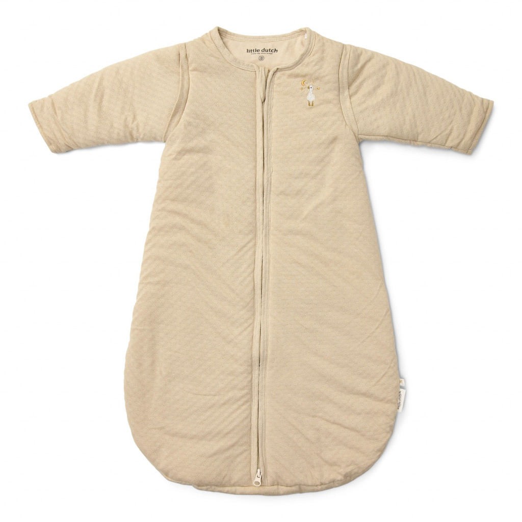 Little Dutch Spací pytel s oddělitelnými rukávy 90 cm Husa Beige Newborn Naturals