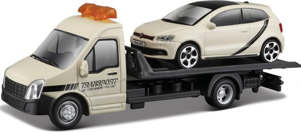 Bburago Bburago 1:43 Odťahovka + VW Polo GTI biele