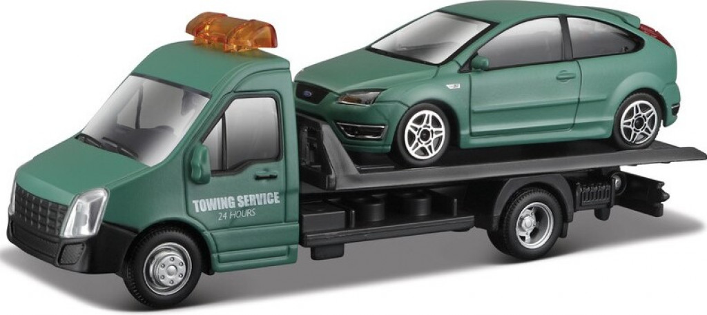Bburago Bburago 1:43 Odťahovka + Ford Focus ST zelené