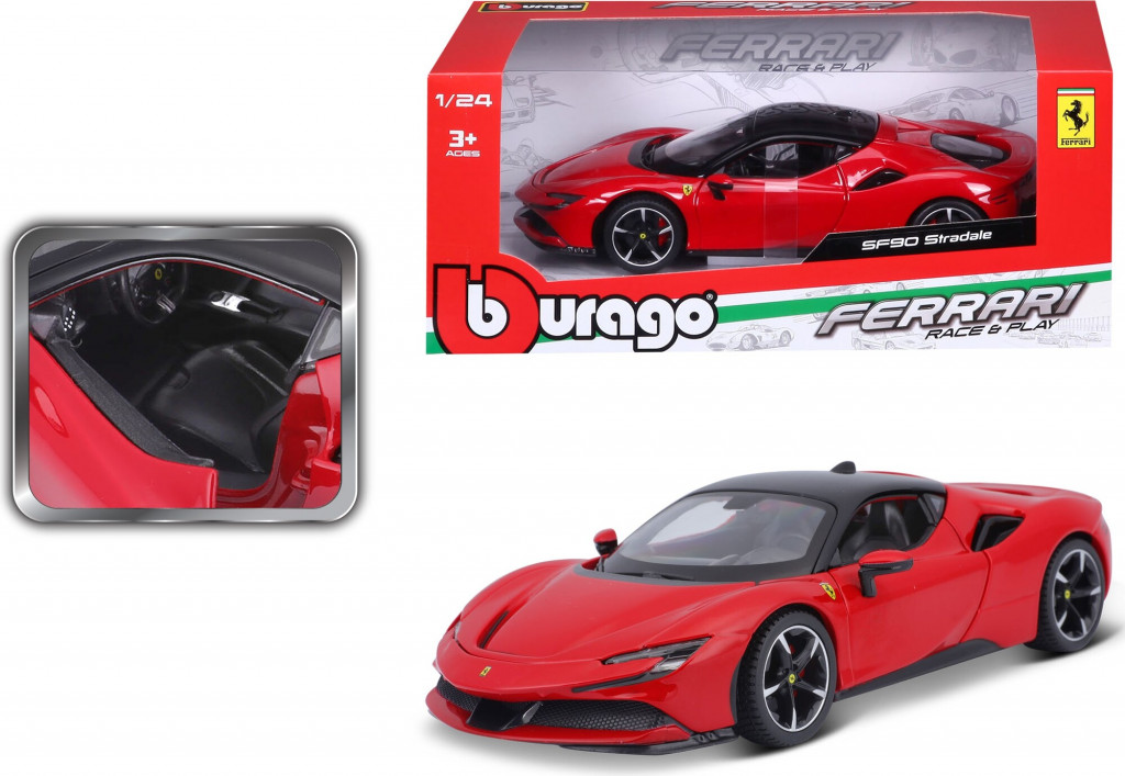 Bburago Bburago 1:24 Ferrari  TOP SF90 Stradale red