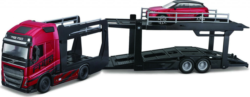 Bburago Bburago 1:43 STR FIRE Multicar Carrier - Volvo FH16 w/Land Rover LRX Concept
