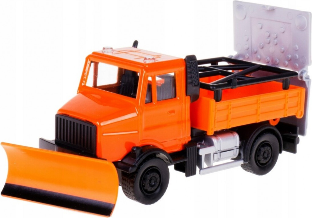 Bburago Bburago 1:43 servisné vozidlá Road Security with Snow Plough and Signal Board