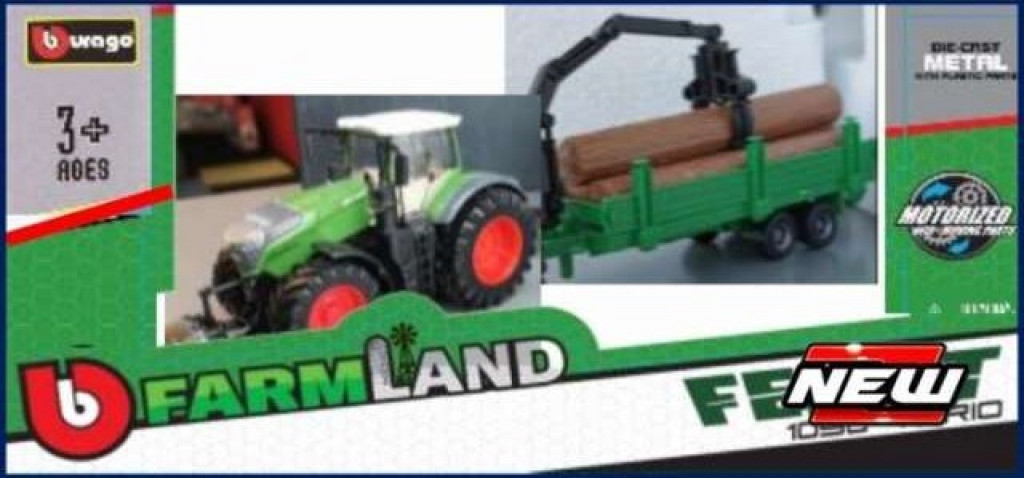 Bburago Bburago 1:50 Farm Traktor Fendt 1050 Vario + Tree Forwarder