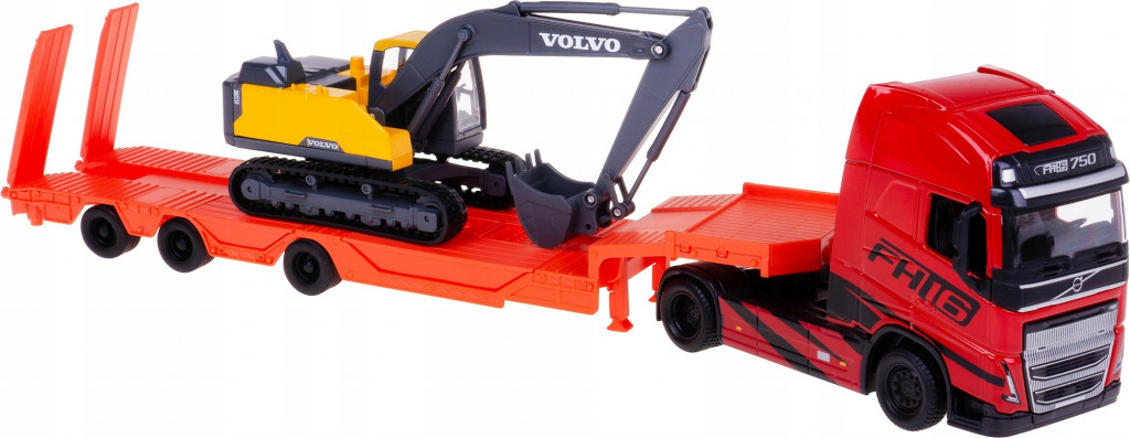 Bburago Bburago 1:43 Kamion Construction Volvo FH16 Globetrotter 750XXL s bagrom Volvo EC220E