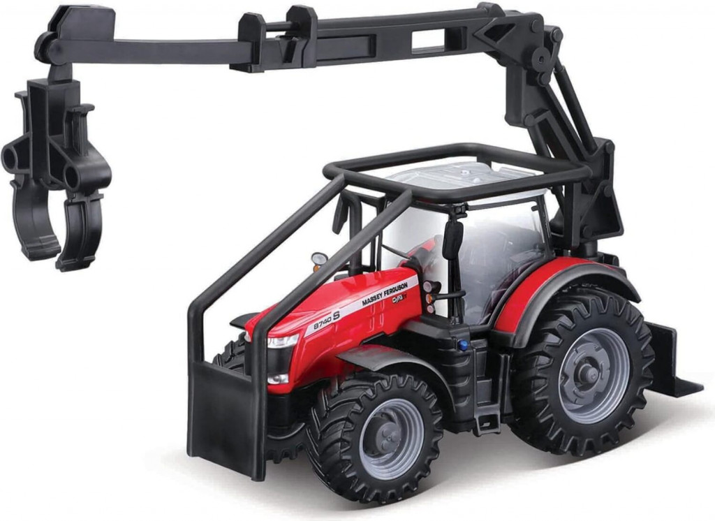 Bburago Bburago  Farm Traktor 10cm Massey Ferguson 8740S - lesný traktor