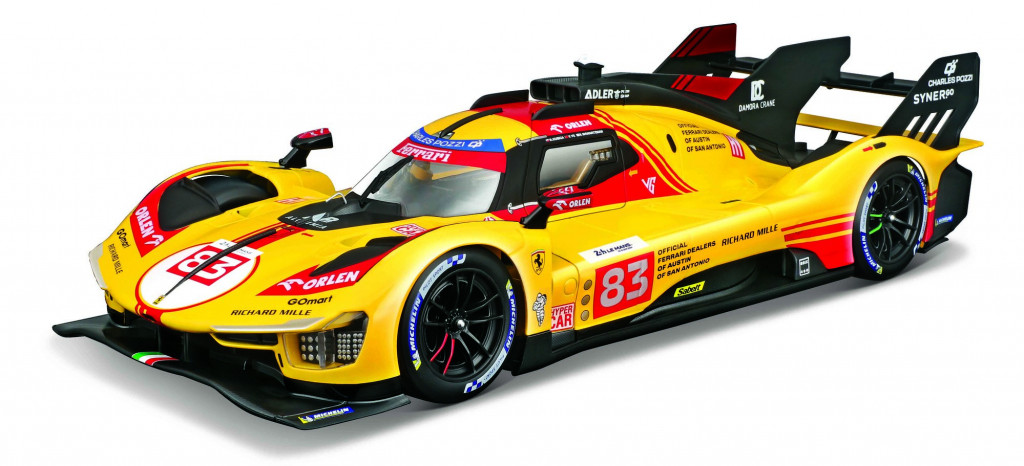 Bburago Bburago 1:18 Ferrari Racing 499P nr.83 Yellow 24H Le Mans 2024
