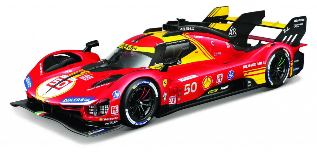Bburago Bburago 1:18 Ferrari Racing - 499P LMH nr.50 (24H Le Mans Champion 2024) HARD CASE