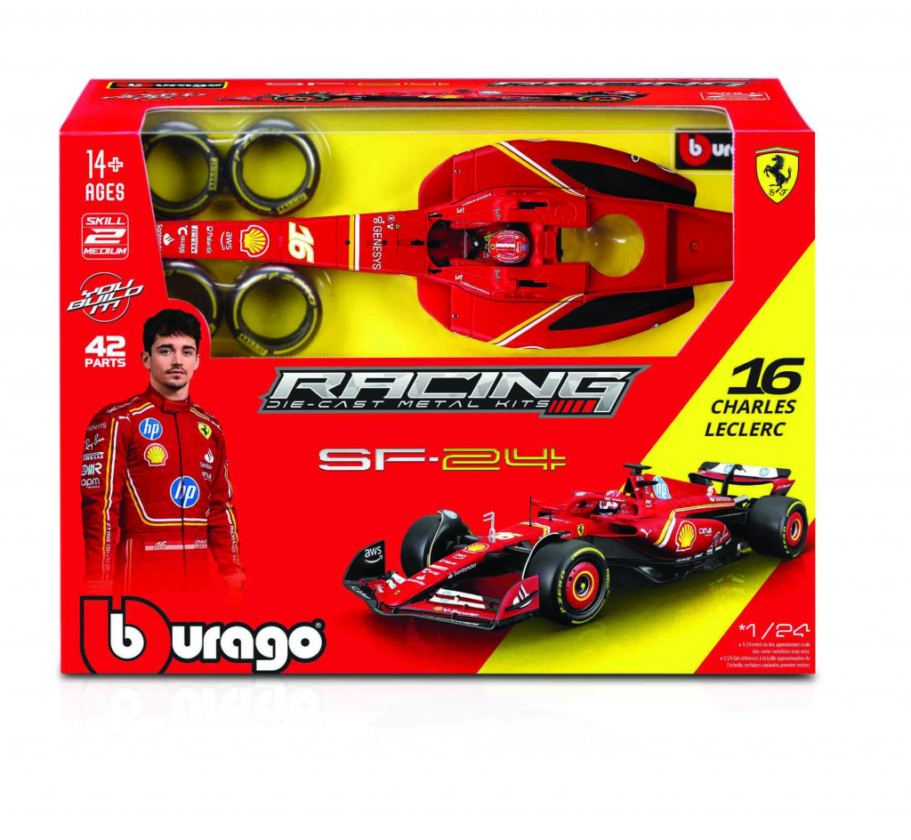Bburago Bburago 1:24 Ferrari F1 Racing Model KIT - Stavebnica SF24 (2024) nr.55 Carlos Sainz