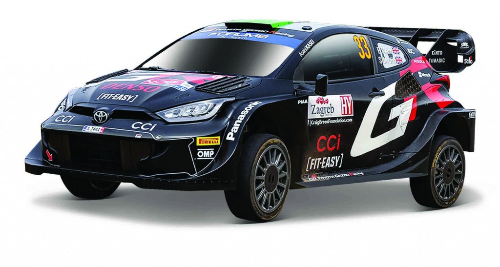 Bburago Bburago 1:43 Race Toyota GR Yaris Rally1 Hybrid Nr.33 (Evans) - in decorative box