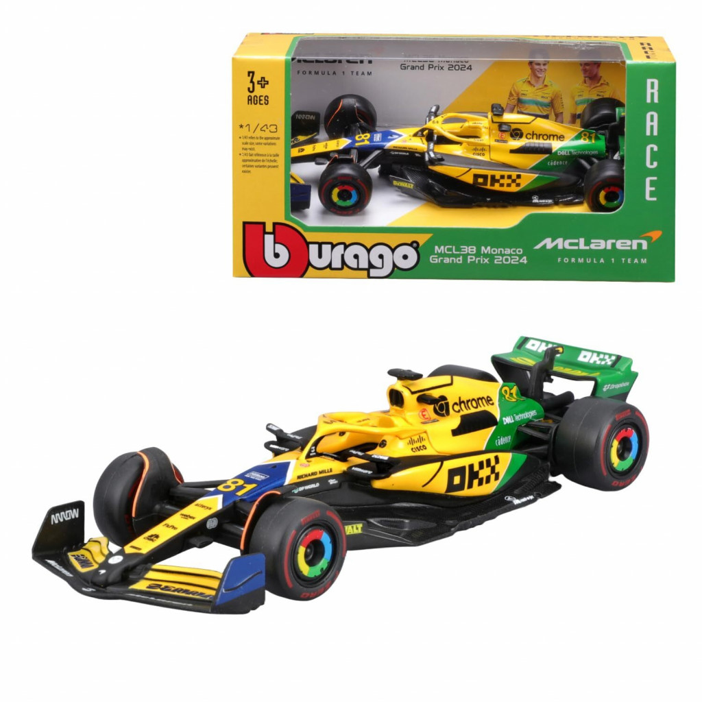 Bburago Bburago 1:43 RACE Formula F1 - McLaren F1 Team MCL38 Senna Edtion