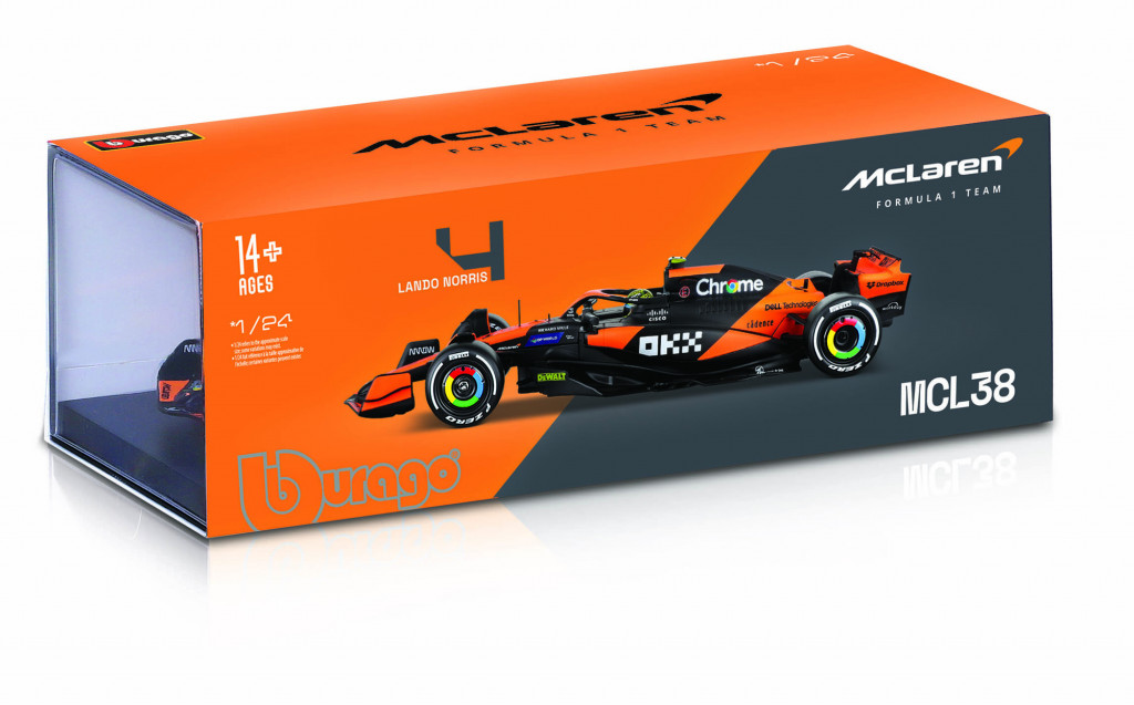 Bburago Bburago 1:24 RACE Formula F1 - McLaren F1 Team MCL38 (2024) #81 (Oscar Piastr) - Hard case