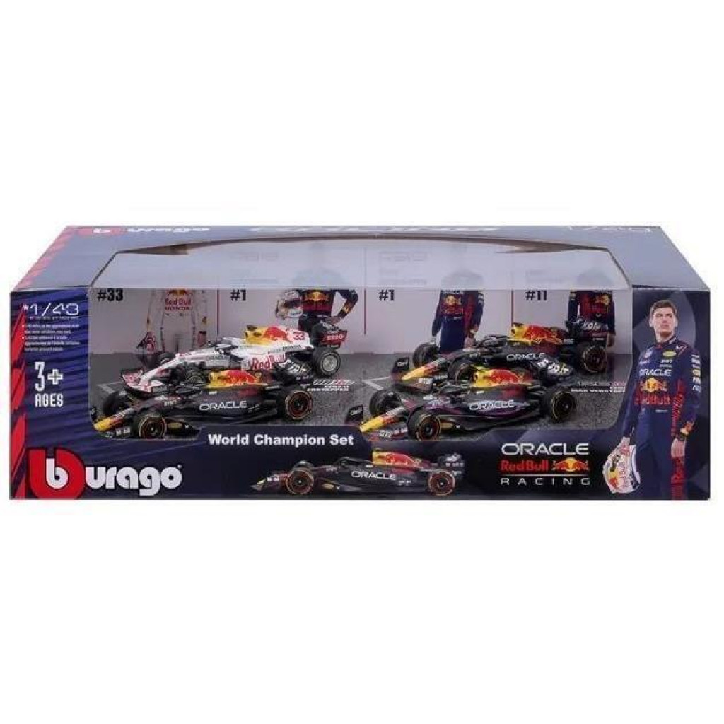 Bburago Bburago 1:43 RACE Formula F1 4PAC - Red Bull Racing RB20(2024) #1 M.Verstappen #11 S.Perez