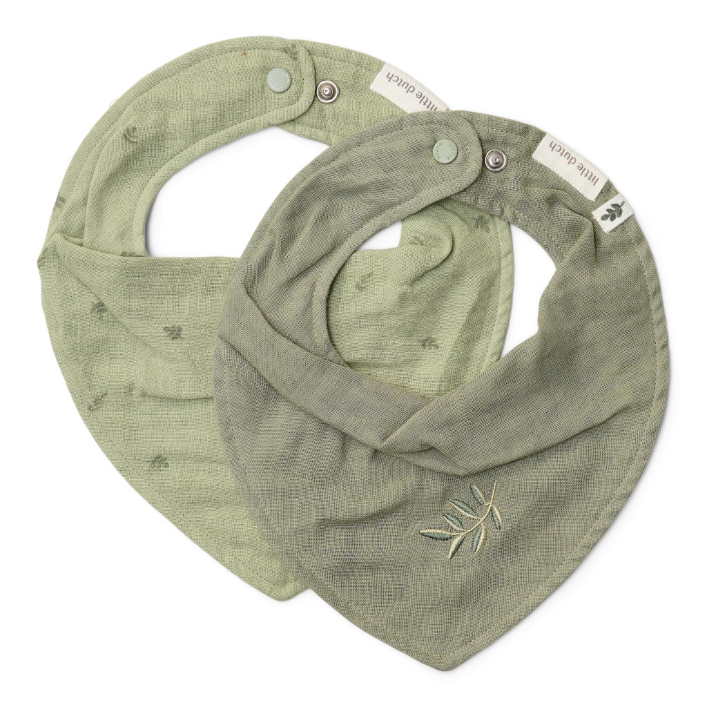 Little Dutch Bryndáček bandana 2 ks Pure Sage