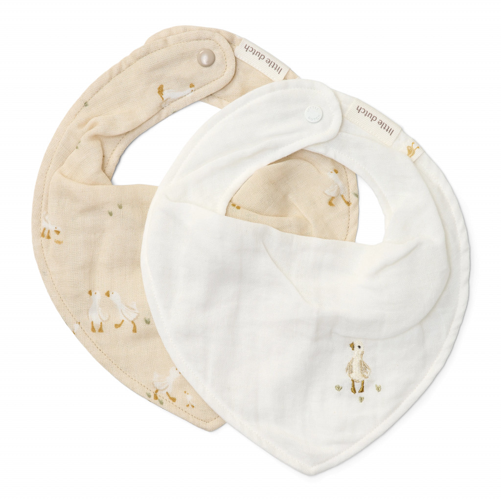 Little Dutch Bryndáček bandana 2 ks Husa Newborn Naturals